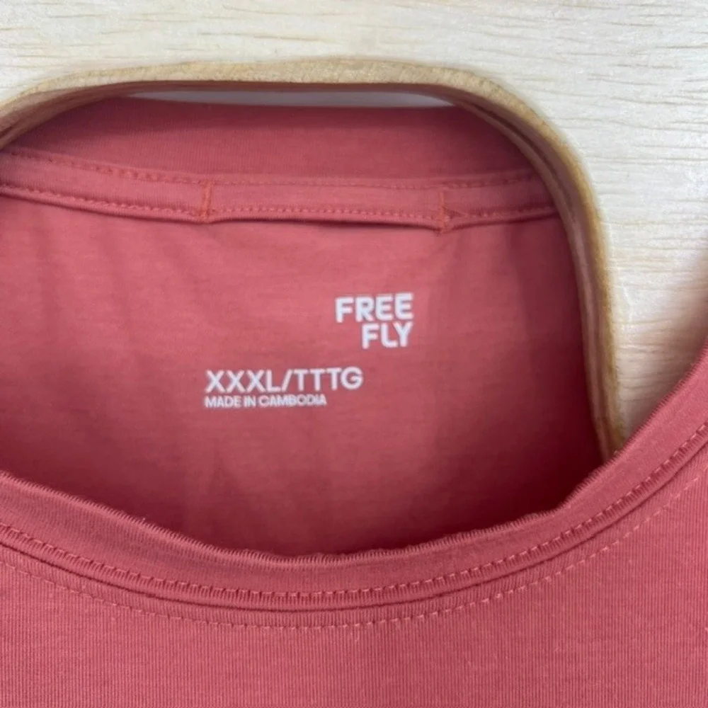 Free Fly Bamboo‎ Mens XXXL Short Sleeve T-Shirt Terracotta Rust Activewear
